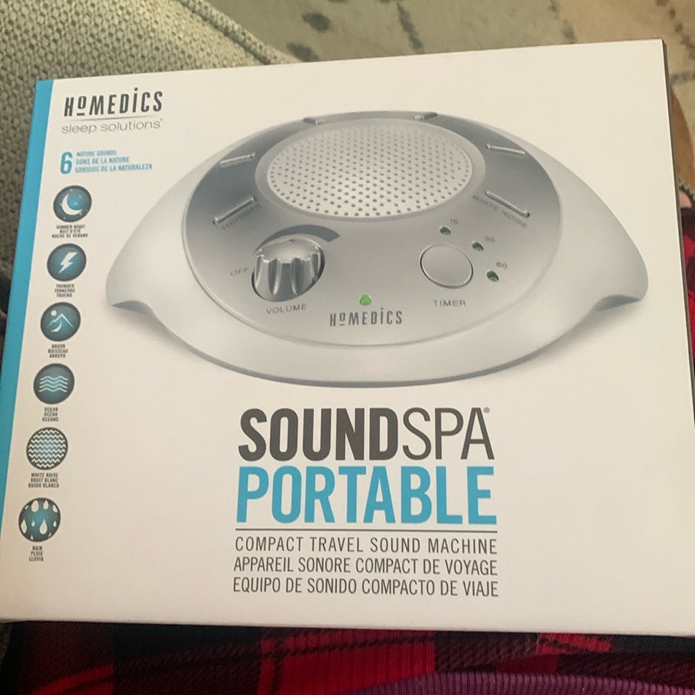 Homedics Soundspa Portable sound machine.